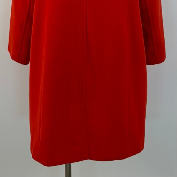 Marks and Spencer Duster Coat Chili Red Long Sleeves Button Closure | Size US14 - Picture 9 of 13